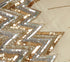 Handmade Christmas Tree Skirt - Hand Beaded Metallic Starburst on French Vanilla Silk - 60"/72" - ARCADIA HOME